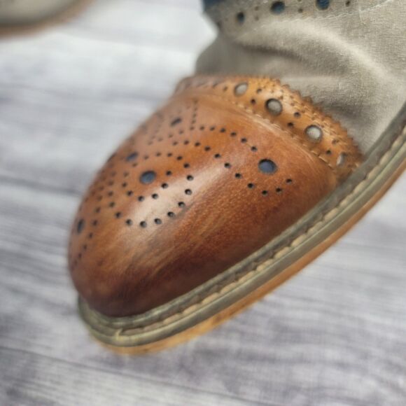 Justin Reece England Smith Casual Brogue Smarts In Brown Size EU 40 US 7 - Picture 16 of 16